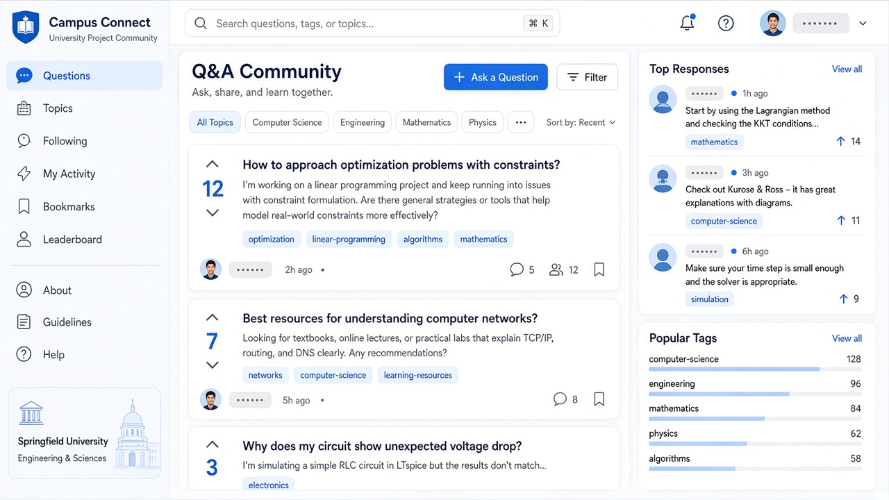 Community Q&A Forum