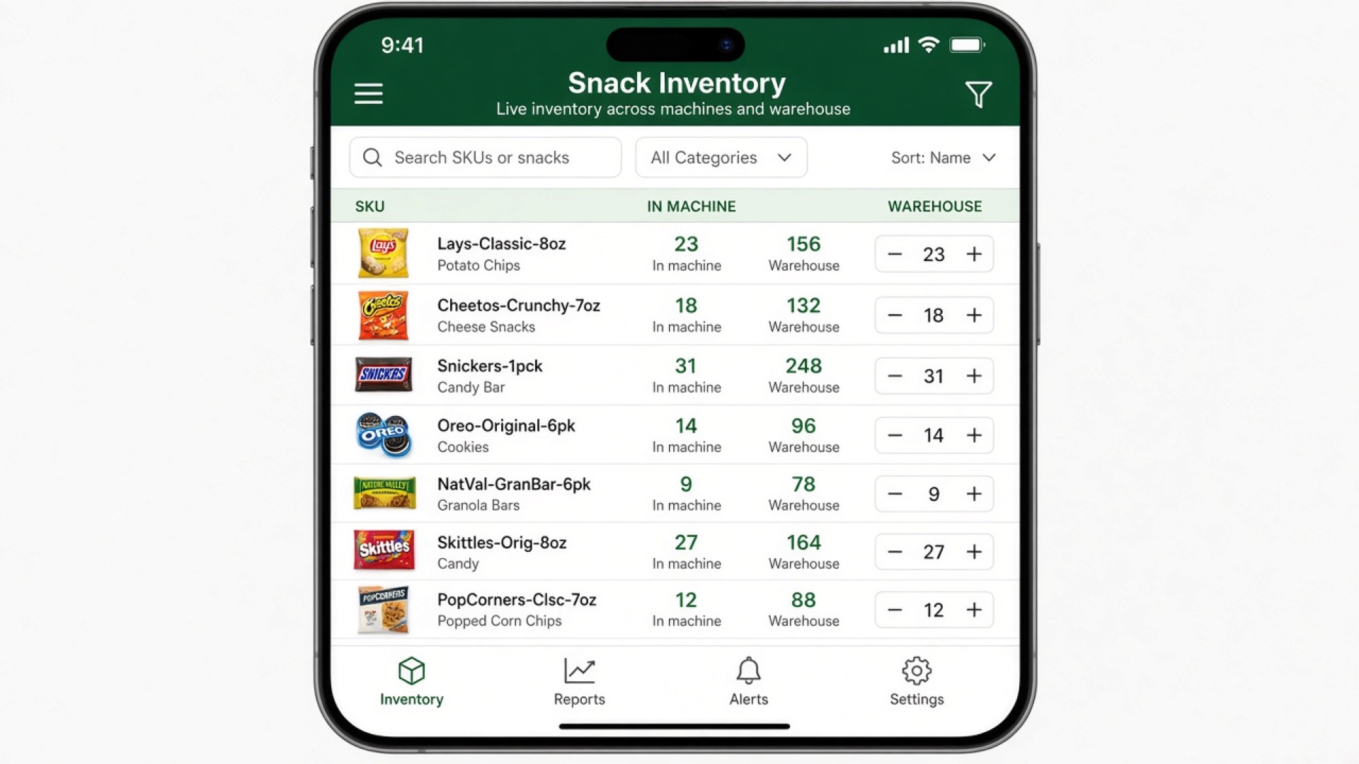 Vending Machine Inventory